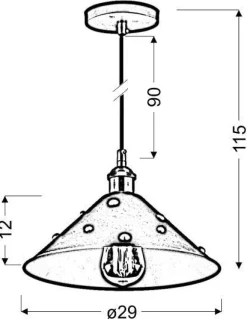Oświetlenie Przedpokoju|Oświetlenie Jadalni>Candellux Lighting LAMPA SUFITOWA WISZĄCA SCRIMI E27 CZARNY