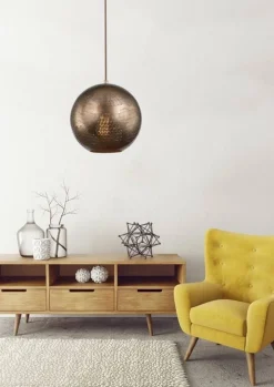 Oświetlenie Przedpokoju|Oświetlenie Jadalni>Candellux Lighting Lampa sufitowa wisząca Sfinks kula E27 ażurowy jasno brązowy