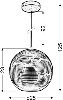 Oświetlenie Przedpokoju|Oświetlenie Jadalni>Candellux Lighting Lampa sufitowa wisząca 1X60W E27 brąz 31-43283