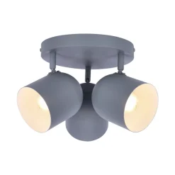 Oświetlenie Przedpokoju|Oświetlenie Jadalni>Candellux Lighting Lampa sufitowa 3xE27 szara 32cm AZURO