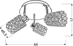 Oświetlenie Przedpokoju|Oświetlenie Jadalni>Candellux Lighting LAMPA SUFITOWA YORKY PLAFON G9 CHROM