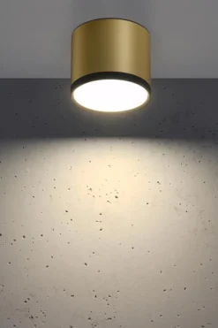 Oświetlenie Przedpokoju|Oświetlenie Jadalni></noscript>Candellux Lighting Lampa tuba sufitowa LED 9W złota 8,8x7,5cm