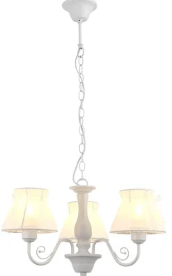 Oświetlenie Przedpokoju|Oświetlenie Jadalni>Candellux Lighting Lampa wisząca biała abażur z organzy 340W E27 Zefir Candellux