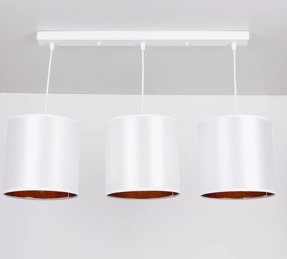 Oświetlenie Jadalni|Oświetlenie Kuchni>Candellux Lighting Lampa wisząca biała listwa 3xE27 Atlanta