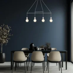 Oświetlenie Jadalni|Oświetlenie Kuchni>Candellux Lighting Lampa wisząca biała matowa 4x40W regulowana E27 Alto