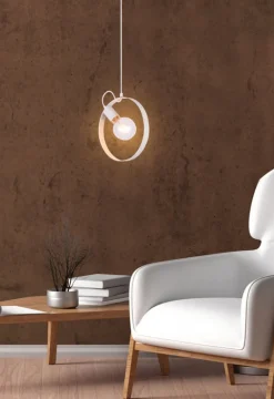 Oświetlenie Jadalni|Oświetlenie Sypialni>Ledea Lampa wisząca biała metalowa Nexo