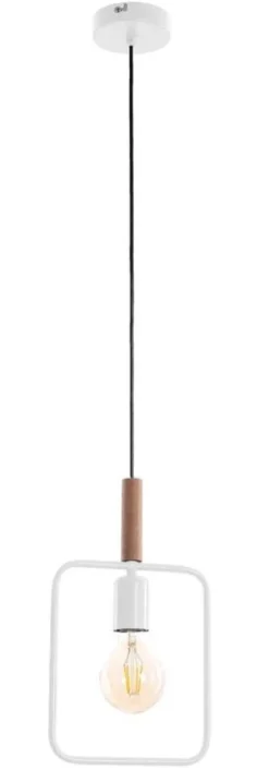 Oświetlenie Jadalni|Oświetlenie Kuchni>Candellux Lighting Lampa wisząca biała regulowana wysokość 60W E27 Frame