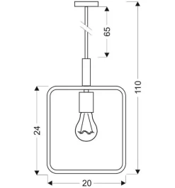 Oświetlenie Jadalni|Oświetlenie Kuchni></noscript>Candellux Lighting Lampa wisząca biała regulowana wysokość 60W E27 Frame