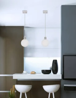 Oświetlenie Pokoju Dziecięcego|Oświetlenie Łazienki>Candellux Lighting Lampa wisząca biały klosz kula 12cm Oden