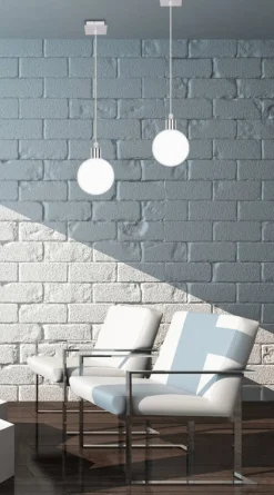 Oświetlenie Pokoju Dziecięcego|Oświetlenie Łazienki>Candellux Lighting Lampa wisząca biały klosz kula 12cm Oden