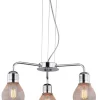 Oświetlenie Jadalni|Oświetlenie Sypialni>Candellux Lighting Lampa wisząca chrom druciany klosz 3x60W regulacja Gliva