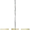 Oświetlenie Przedpokoju|Oświetlenie Jadalni>Candellux Lighting Lampa wisząca chrom krem abażur 3x60W żyrandol Draga