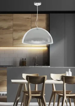 Oświetlenie Przedpokoju|Oświetlenie Jadalni>Candellux Lighting Lampa wisząca chrom metalowa 40cm Dorada