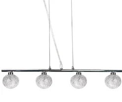 Oświetlenie Przedpokoju|Oświetlenie Jadalni>Candellux Lighting Lampa wisząca chrom szklany klosz w oplocie 4x40W Sphere