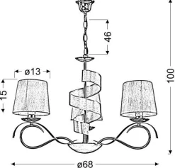 Oświetlenie Jadalni|Oświetlenie Sypialni></noscript>Candellux Lighting Lampa wisząca chrom złoty żyrandol 3x40W E14 Decanis