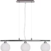 Oświetlenie Przedpokoju|Oświetlenie Łazienki>Candellux Lighting Lampa wisząca chrom/biała kula 3 RAISA