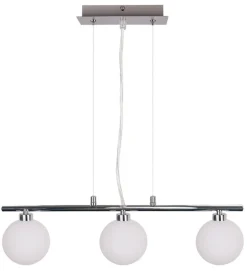 Oświetlenie Przedpokoju|Oświetlenie Łazienki>Candellux Lighting Lampa wisząca chrom/biała kula 3 RAISA