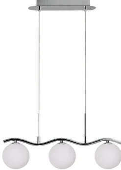 Oświetlenie Przedpokoju|Oświetlenie Jadalni>Candellux Lighting Lampa wisząca chrom/biała kula 3 Ramon