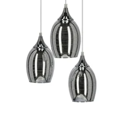 Lampy Wiszące|Oświetlenie Przedpokoju></noscript>Candellux Lighting Lampa wisząca chromowa lustrzane klosze 3x60W Marina