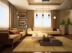 Oświetlenie Jadalni|Oświetlenie Kuchni></noscript>Candellux Lighting Lampa wisząca czarna + drewno 4x60W Izzy