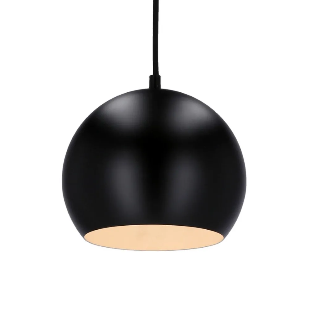 Oświetlenie Przedpokoju|Oświetlenie Jadalni>Ledea Lampa wisząca czarna E27 metal / drewno Flen