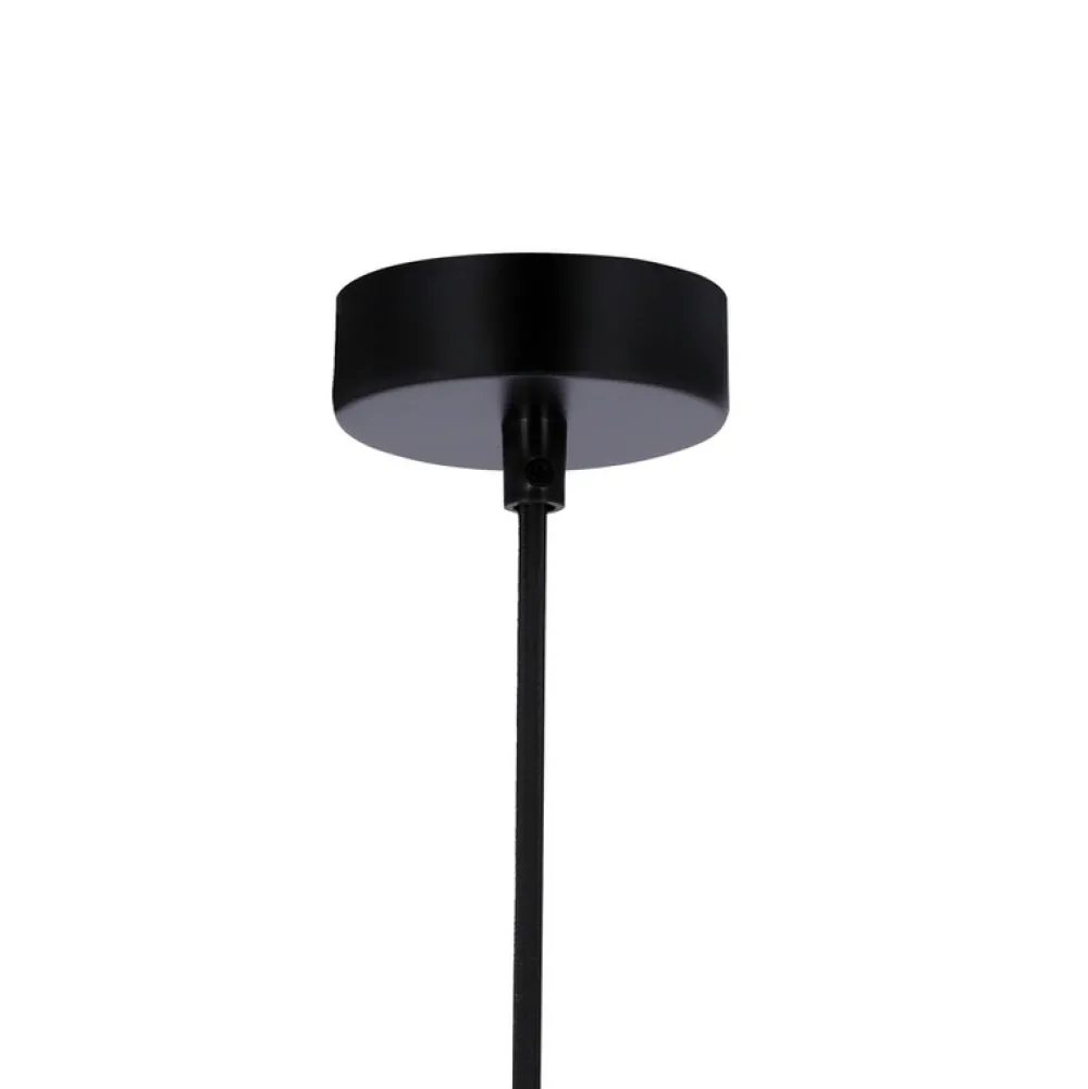 Oświetlenie Przedpokoju|Oświetlenie Jadalni>Ledea Lampa wisząca czarna E27 metal / drewno Flen