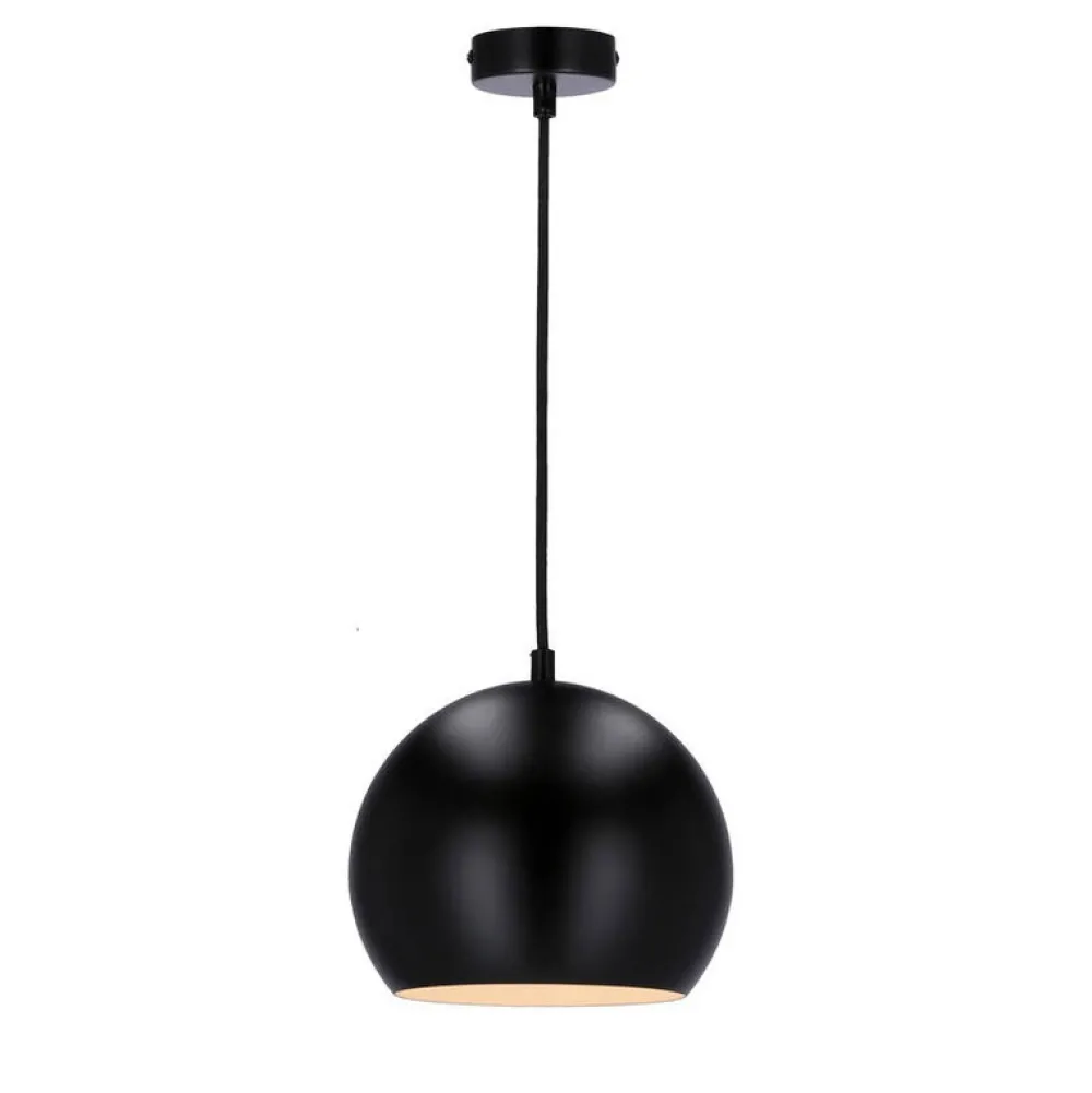 Oświetlenie Przedpokoju|Oświetlenie Jadalni>Ledea Lampa wisząca czarna E27 metal / drewno Flen