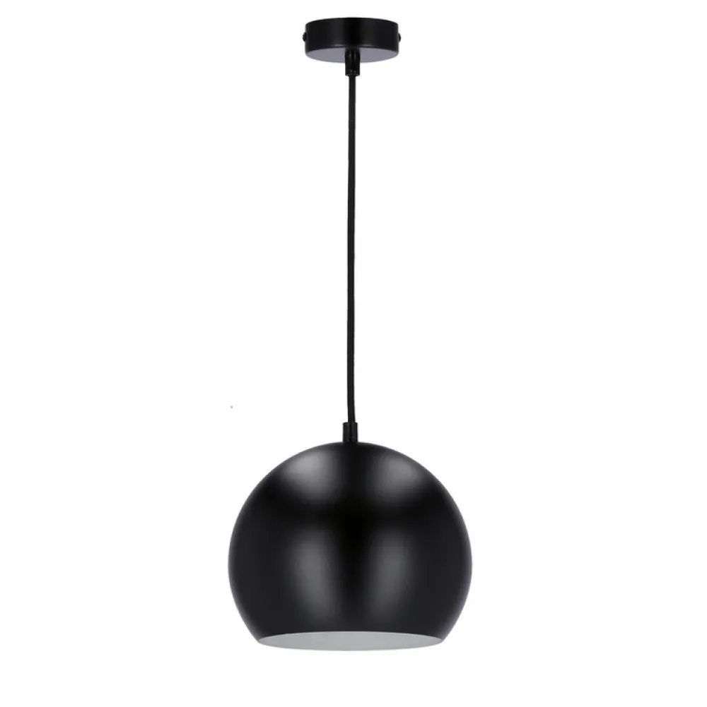 Oświetlenie Przedpokoju|Oświetlenie Jadalni>Ledea Lampa wisząca czarna E27 metal / drewno Flen