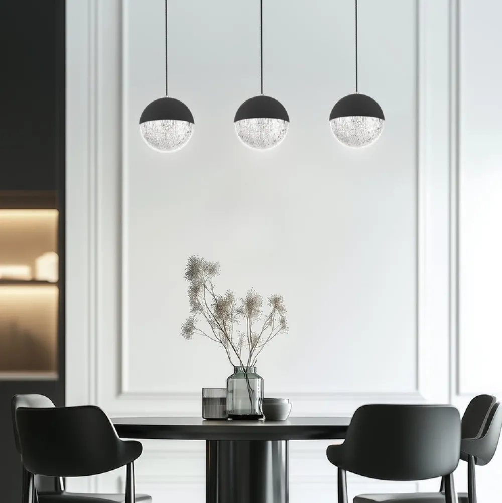 Oświetlenie Sypialni|Oświetlenie Salonu>Apeti Lampa wisząca czarna listwa LED 5W Furni