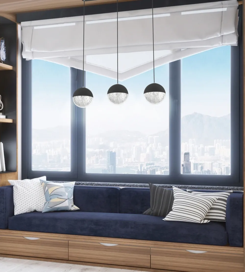 Oświetlenie Sypialni|Oświetlenie Salonu>Apeti Lampa wisząca czarna listwa LED 5W Furni