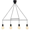 Oświetlenie Jadalni|Oświetlenie Kuchni>Candellux Lighting Lampa wisząca czarna mat 4xE27 Alto