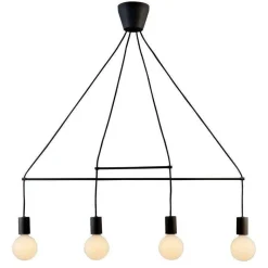 Oświetlenie Jadalni|Oświetlenie Kuchni>Candellux Lighting Lampa wisząca czarna mat 4xE27 Alto