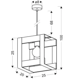 Oświetlenie Przedpokoju|Oświetlenie Jadalni></noscript>Candellux Lighting Lampa wisząca czarna metalowa + drewno 40W E27 Varna