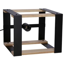 Oświetlenie Przedpokoju|Oświetlenie Jadalni></noscript>Candellux Lighting Lampa wisząca czarna metalowa + drewno 40W E27 Varna