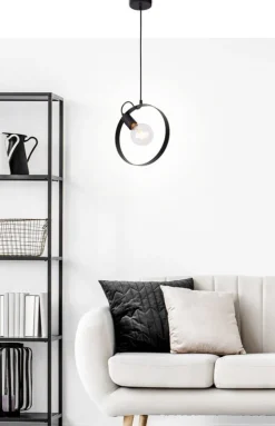 Oświetlenie Jadalni|Oświetlenie Sypialni>Ledea Lampa wisząca czarna metalowa Nexo