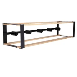 Oświetlenie Przedpokoju|Oświetlenie Jadalni></noscript>Candellux Lighting Lampa wisząca czarna metalowa + drewno 5x40W E27 Varna