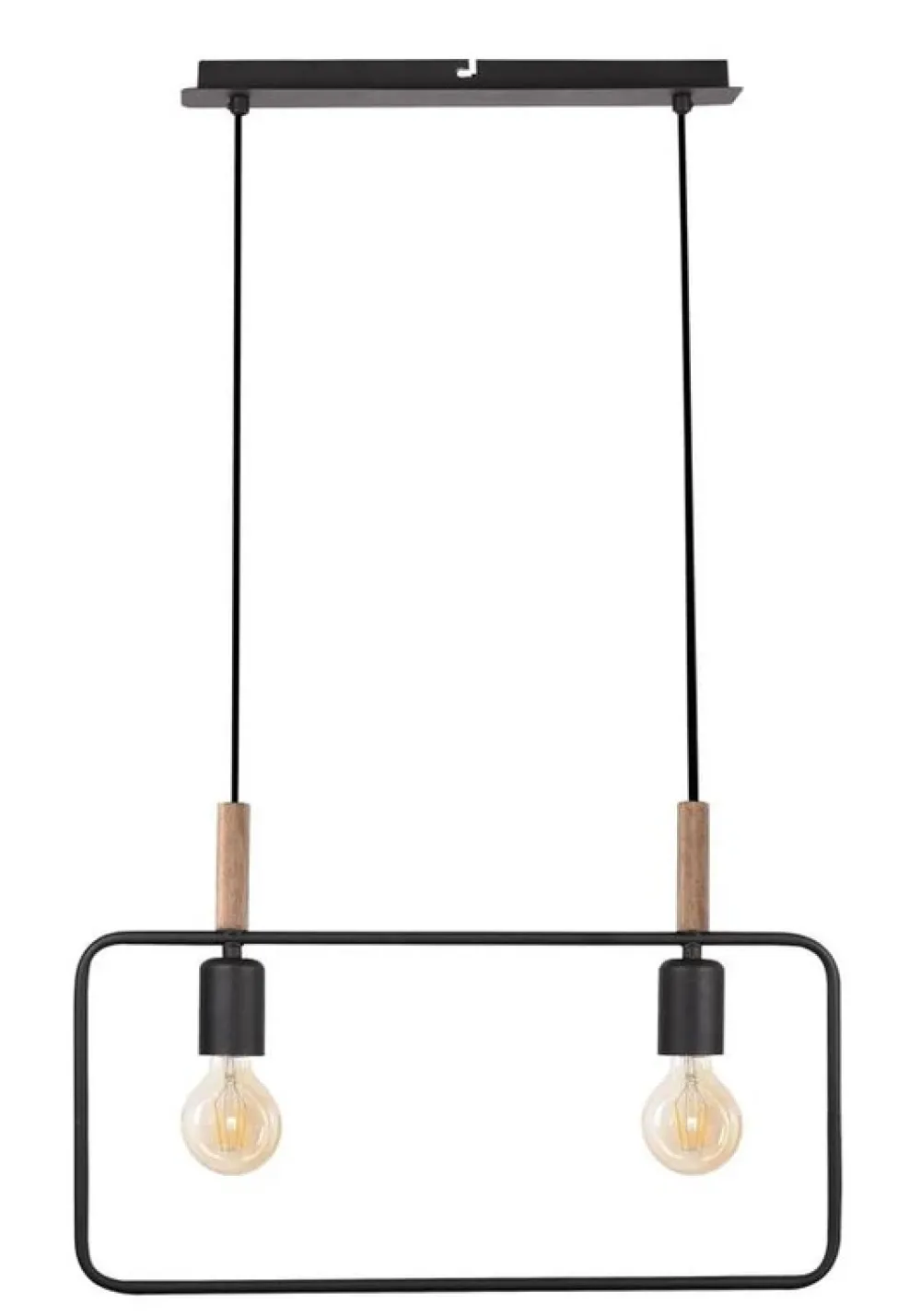 Lampy Wiszące|Oświetlenie Jadalni>Candellux Lighting Lampa wisząca czarna regulowana wysokość 2x60W E27 Frame