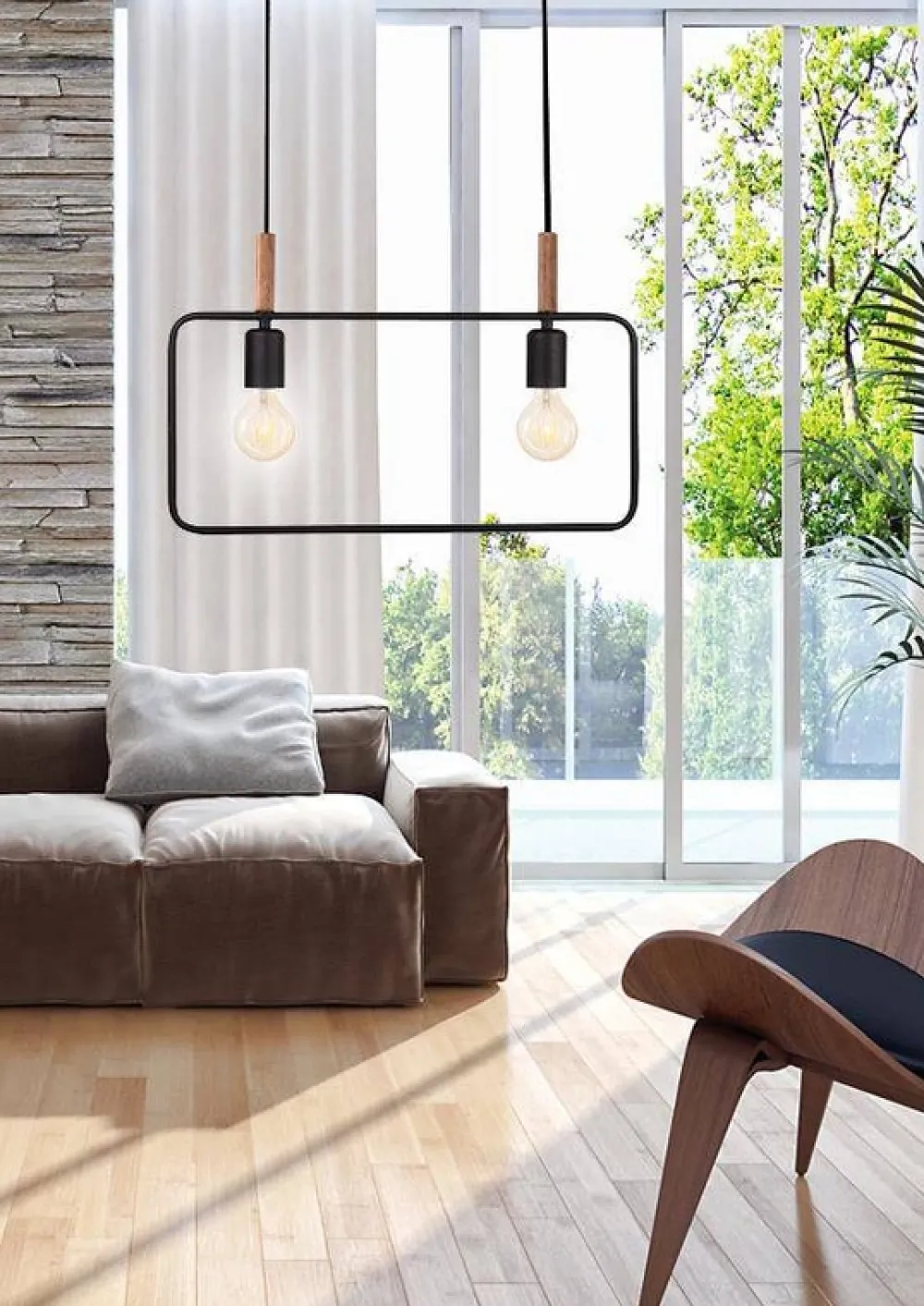 Lampy Wiszące|Oświetlenie Jadalni>Candellux Lighting Lampa wisząca czarna regulowana wysokość 2x60W E27 Frame