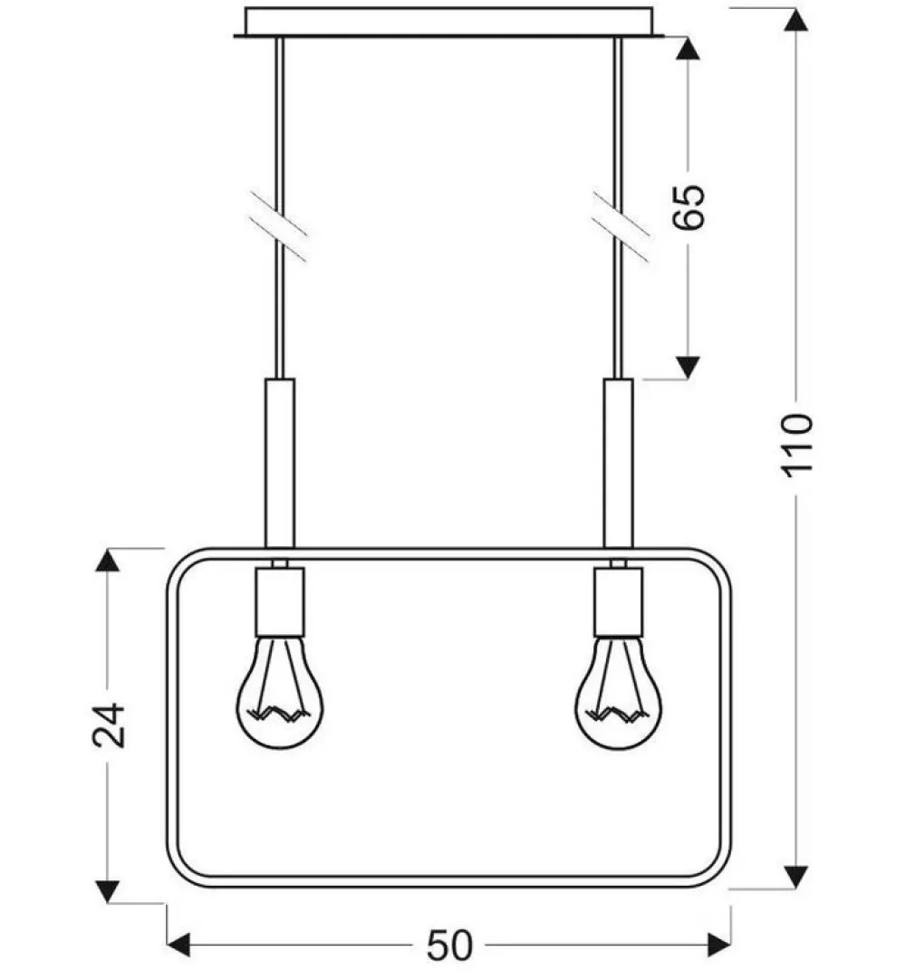 Lampy Wiszące|Oświetlenie Jadalni>Candellux Lighting Lampa wisząca czarna regulowana wysokość 2x60W E27 Frame