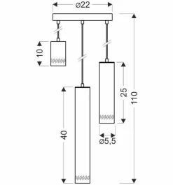 Oświetlenie Jadalni|Oświetlenie Salonu>Candellux Lighting Lampa wisząca czarna talerz 3x25W Tubo