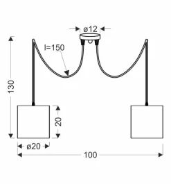 Oświetlenie Jadalni|Oświetlenie Kuchni>Candellux Lighting Lampa wisząca czarna 2xE27 Candida
