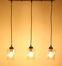 Oświetlenie Przedpokoju|Oświetlenie Jadalni></noscript>Candellux Lighting Lampa wisząca czarna/bursztynowa listwa 3xE27 Felis