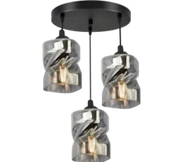 Oświetlenie Jadalni|Oświetlenie Sypialni></noscript>Candellux Lighting Lampa wisząca czarna/dymiona talerz 3xE27 Felis 33-00200