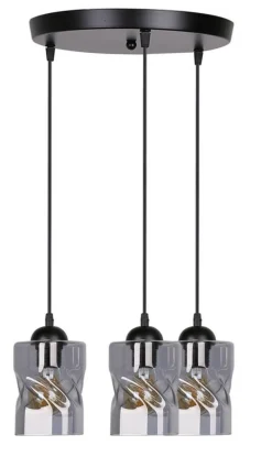 Oświetlenie Jadalni|Oświetlenie Sypialni></noscript>Candellux Lighting Lampa wisząca czarna/dymiona talerz 3xE27 Felis 33-00200