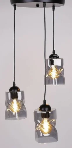 Oświetlenie Jadalni|Oświetlenie Sypialni></noscript>Candellux Lighting Lampa wisząca czarna/dymiona talerz 3xE27 Felis 33-00200