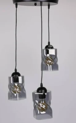 Oświetlenie Jadalni|Oświetlenie Sypialni></noscript>Candellux Lighting Lampa wisząca czarna/dymiona talerz 3xE27 Felis 33-00200