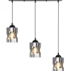 Oświetlenie Jadalni|Oświetlenie Sypialni>Candellux Lighting Lampa wisząca czarna/dymiona listwa 3xE27 Felis
