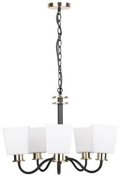 Oświetlenie Pokoju Dziecięcego|Oświetlenie Przedpokoju>Candellux Lighting Lampa wisząca czarno-biała żyrandol 5xE27 Schubert