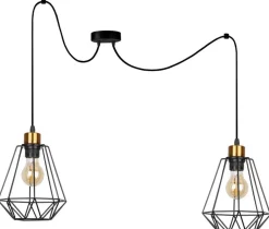 Oświetlenie Jadalni|Oświetlenie Kuchni>Candellux Lighting Lampa wisząca czarno-złota 2 Primo