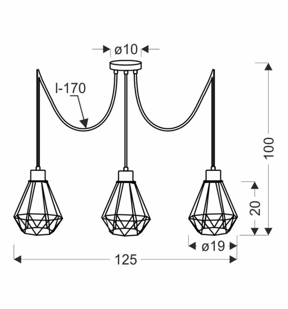 Oświetlenie Jadalni|Oświetlenie Kuchni>Candellux Lighting Lampa wisząca czarno-złota 3 Primo